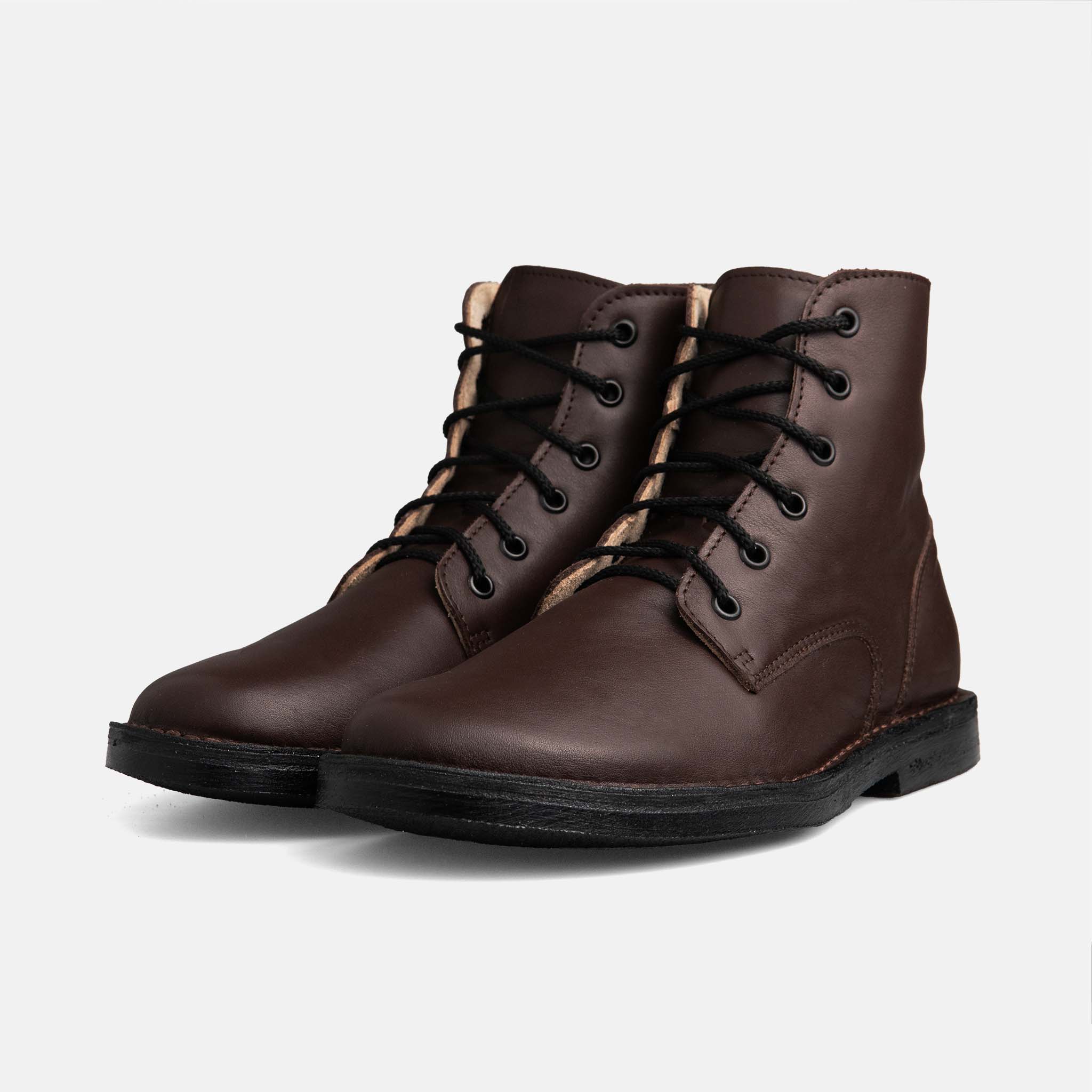 Derby High Zip Dark Brown