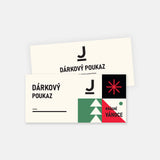 Weihnachtsgeschenkgutschein mit Holzschuhlöffel